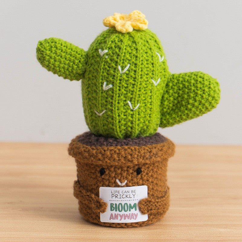 Crochet Cactus Plant – Handmade-Style Desk Decoration