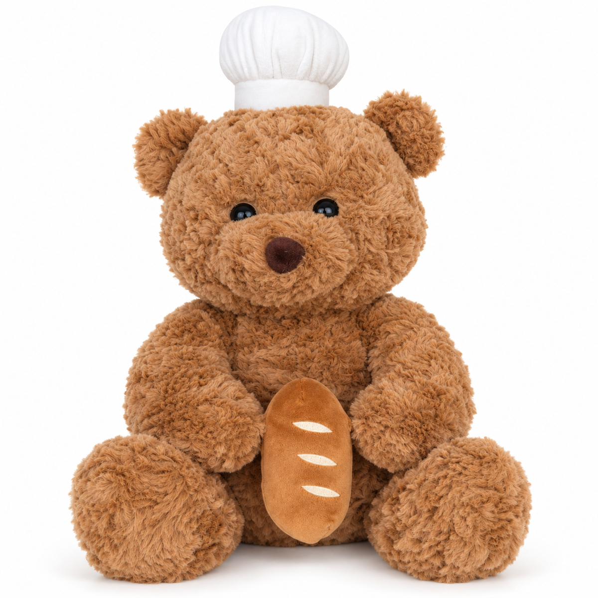 Chef Teddy Bear Plush Toy – Curly Bear with Hat, 45cm