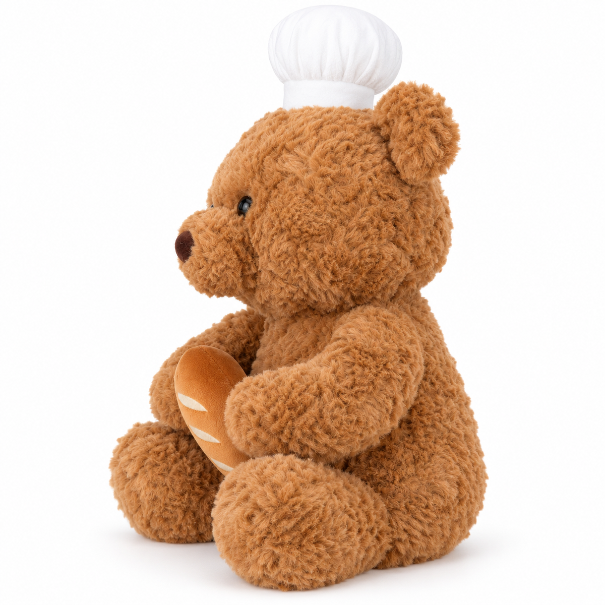 Chef Teddy Bear Plush Toy – Curly Bear with Hat, 45cm