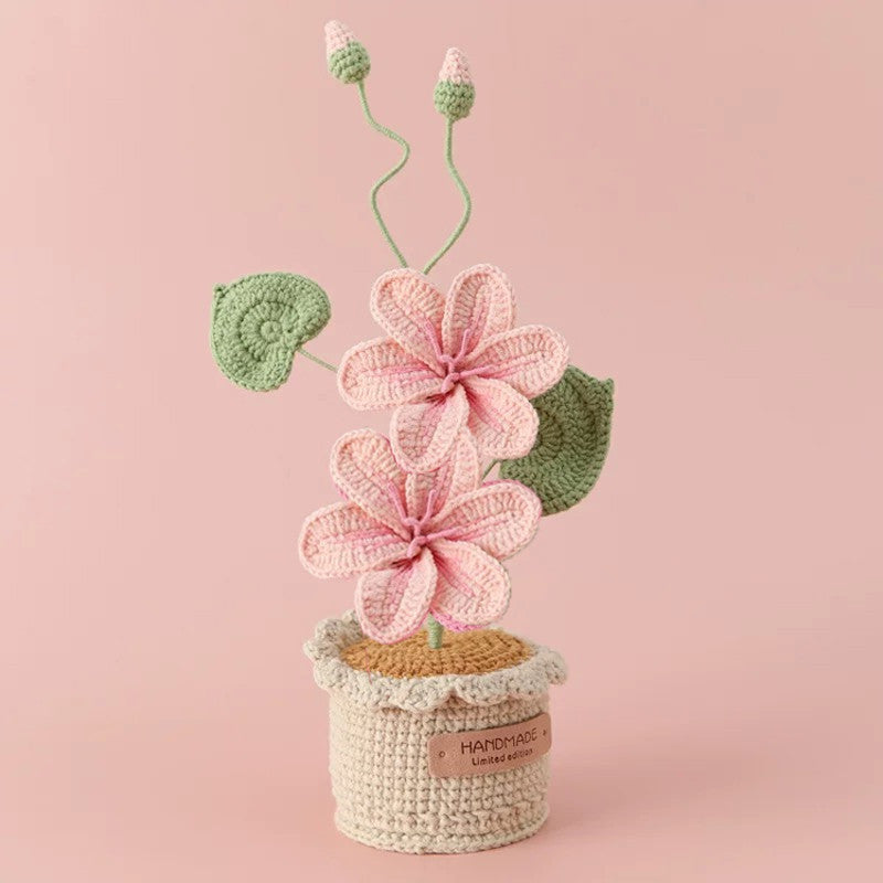 Potted Poinsettia Flower – Artificial Floral Decor