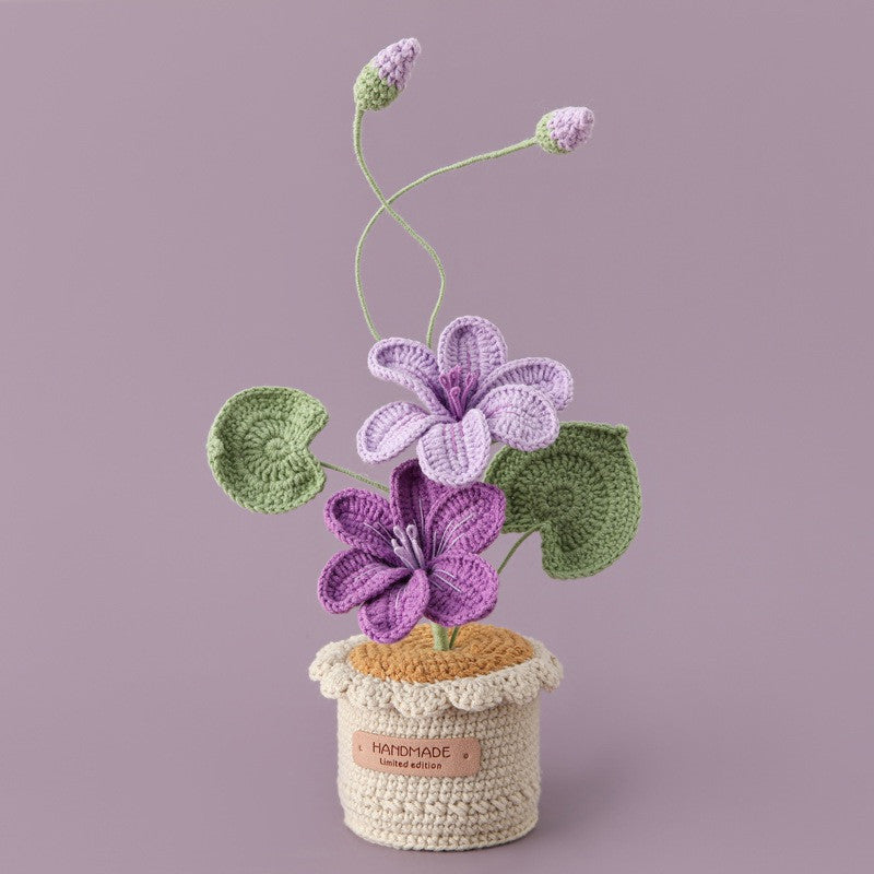 Potted Poinsettia Flower – Artificial Floral Decor