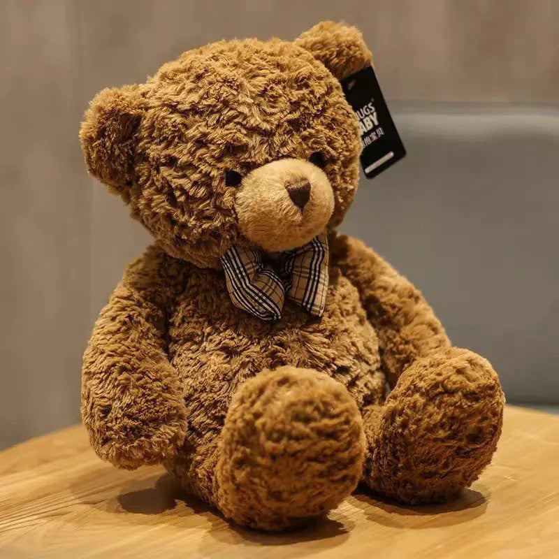Classic Brown Teddy Bear – Plush Bear with Bow Tie