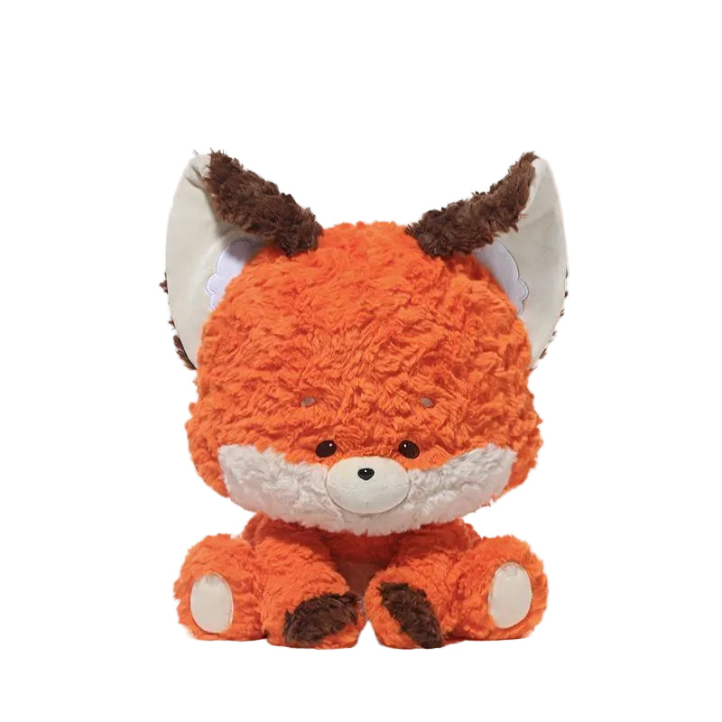 Fox Plush Toy – Oversized Head Sitting Fox, 38cm