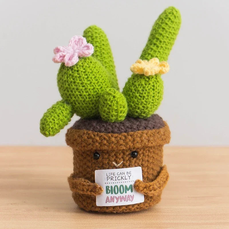 Crochet Cactus Plant – Handmade-Style Desk Decoration