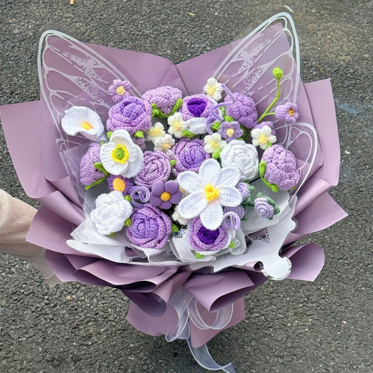 Handmade Crochet Flower Bouquet – Knitted Floral Gift