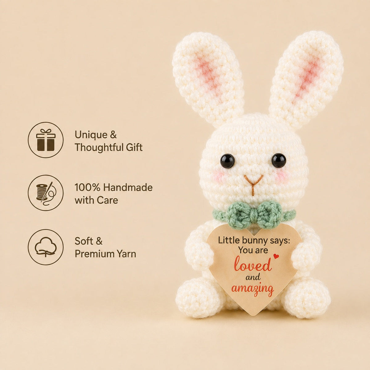 Hand Crochet Flower & Bunny Desk Decorations