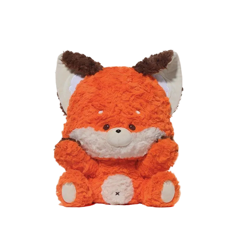 Fox Plush Toy – Oversized Head Sitting Fox, 38cm