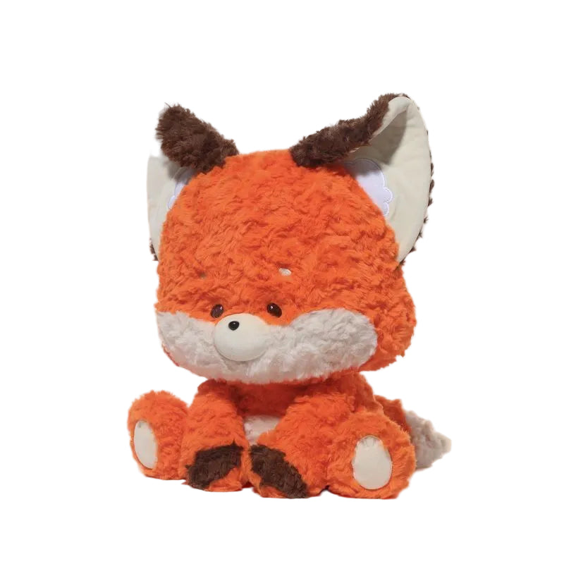 Fox Plush Toy – Oversized Head Sitting Fox, 38cm