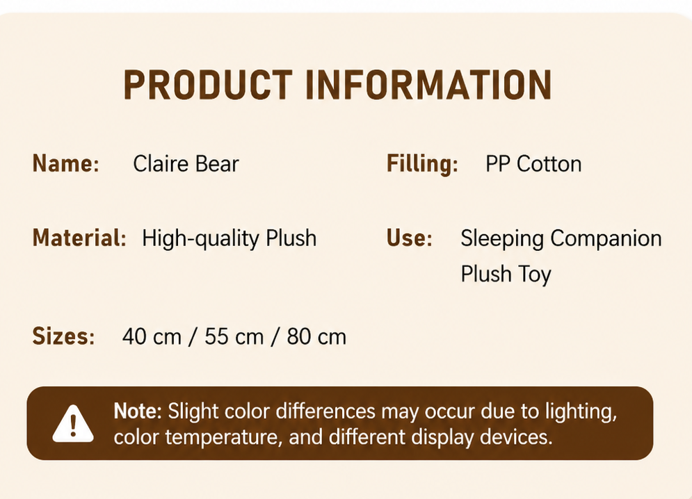Classic Brown Teddy Bear – Plush Bear with Bow Tie