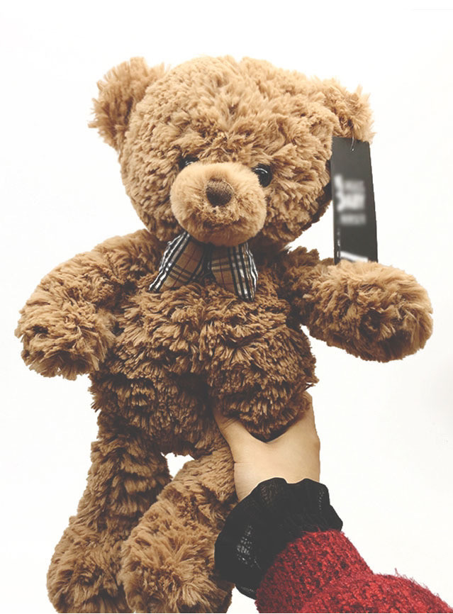 Classic Brown Teddy Bear – Plush Bear with Bow Tie
