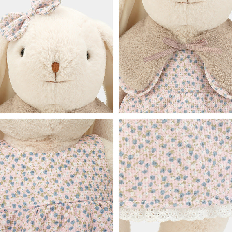 Bunny Plush Toy – Floral Dress & Long Ears, 30–53cm