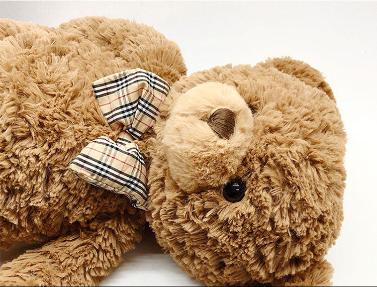Classic Brown Teddy Bear – Plush Bear with Bow Tie